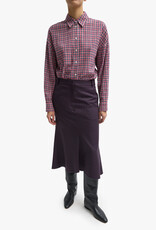 Tibi Jules Wool Gingham Sculpted Silke Skirt
