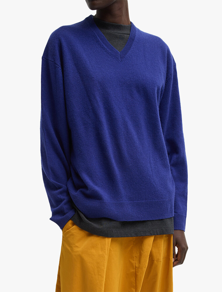 Tibi Washable Cashmere Easy VNeck Sweater
