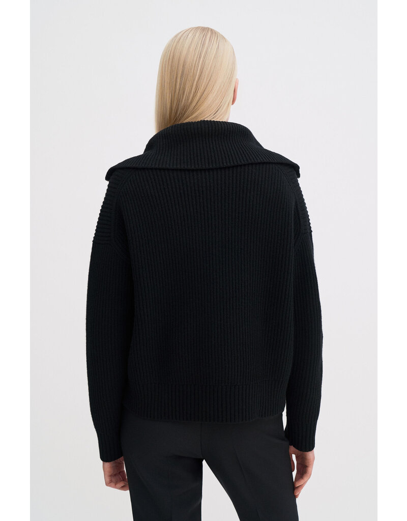 Filippa K Ribbed Wool Half Zip Sweater