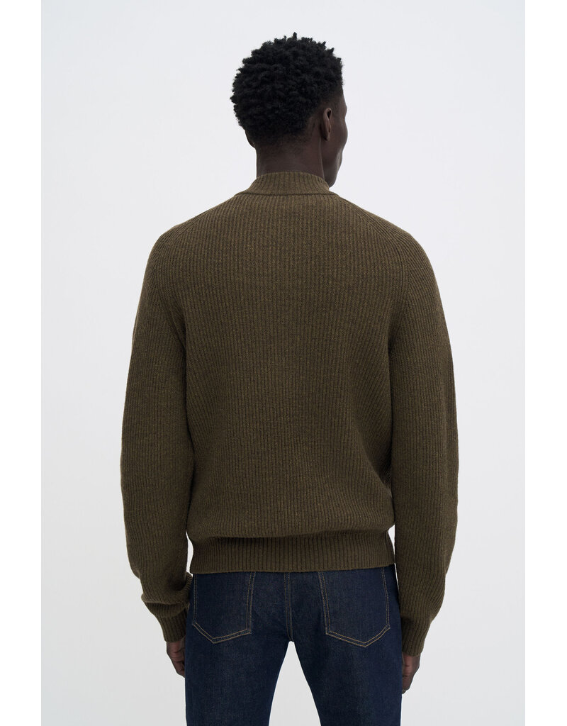 Filippa K Ribbed Wool Half Zip Sweater