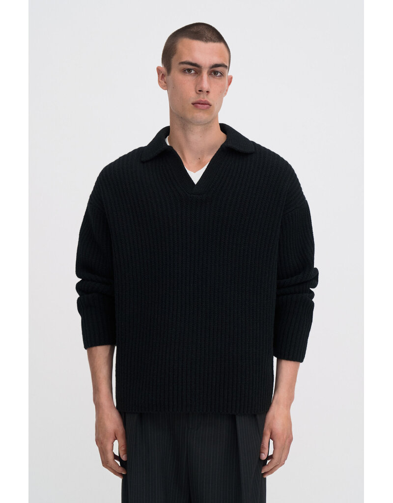 Filippa K Chunky Ribbed Wool Polo