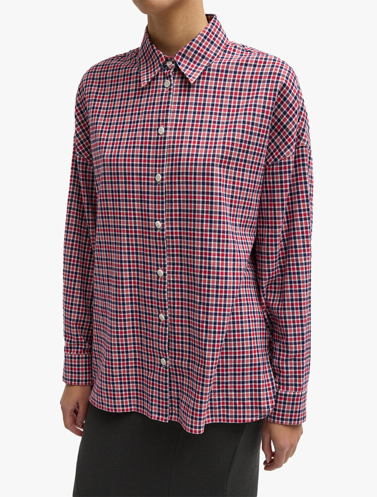 Tibi Flannel Menswear Shirting Oversized Shirt