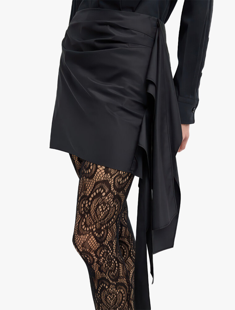 Tibi Italian Sporty Nylon Ribbon Skirt