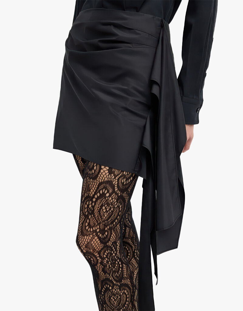 Tibi Italian Sporty Nylon Ribbon Skirt