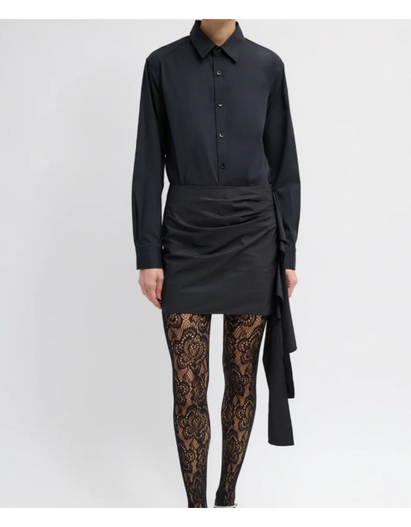 Tibi Italian Sporty Nylon Ribbon Skirt