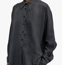 Tibi Silk Voile Easy Pintucked Shirt