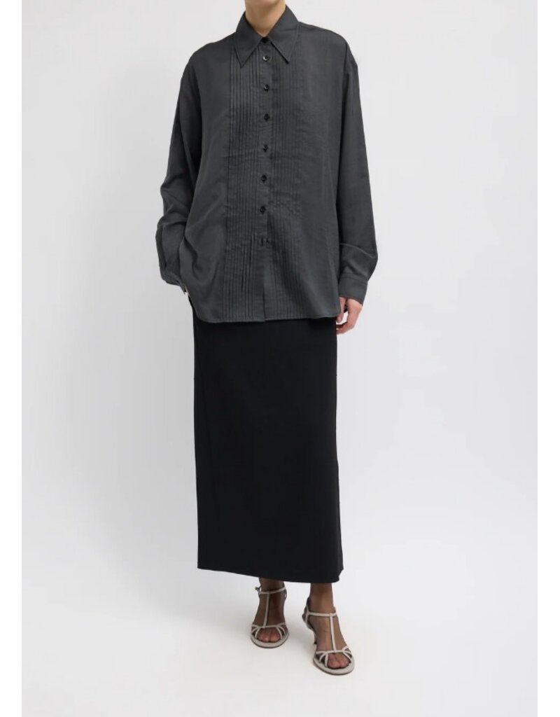 Tibi Silk Voile Easy Pintucked Shirt