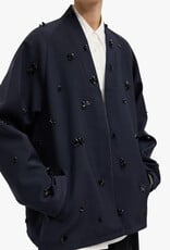 Tibi Tropical Wool Beaded Bomber