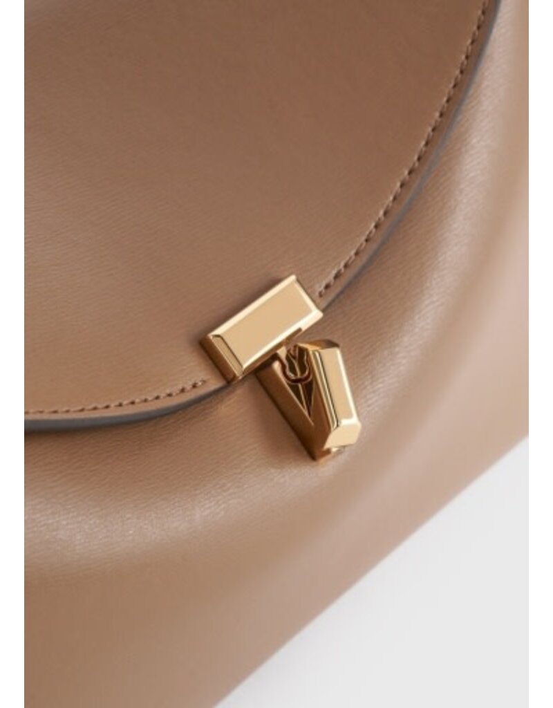 Toteme T-Lock leather clutch