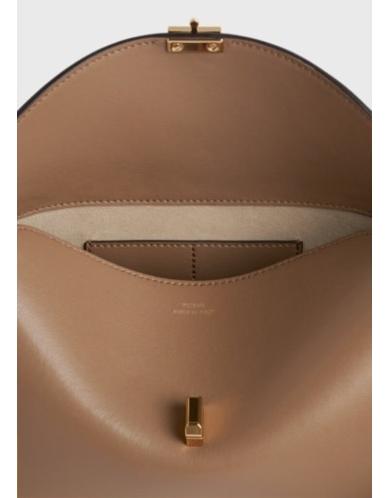 Toteme T-Lock leather clutch