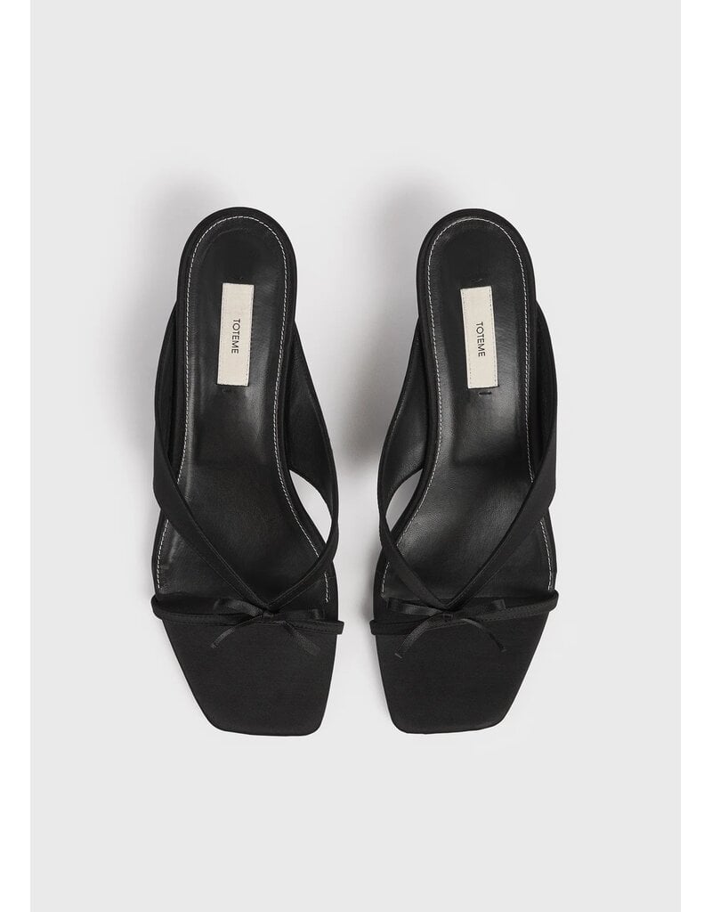 Toteme Bow satin sandals