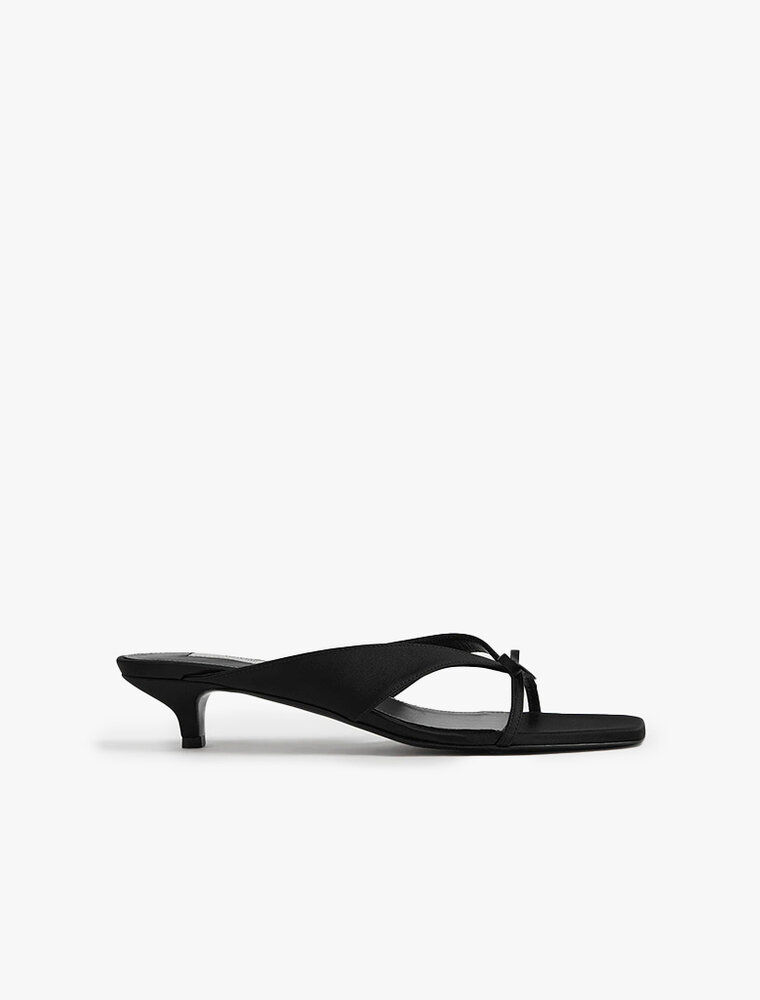 Toteme Bow satin sandals