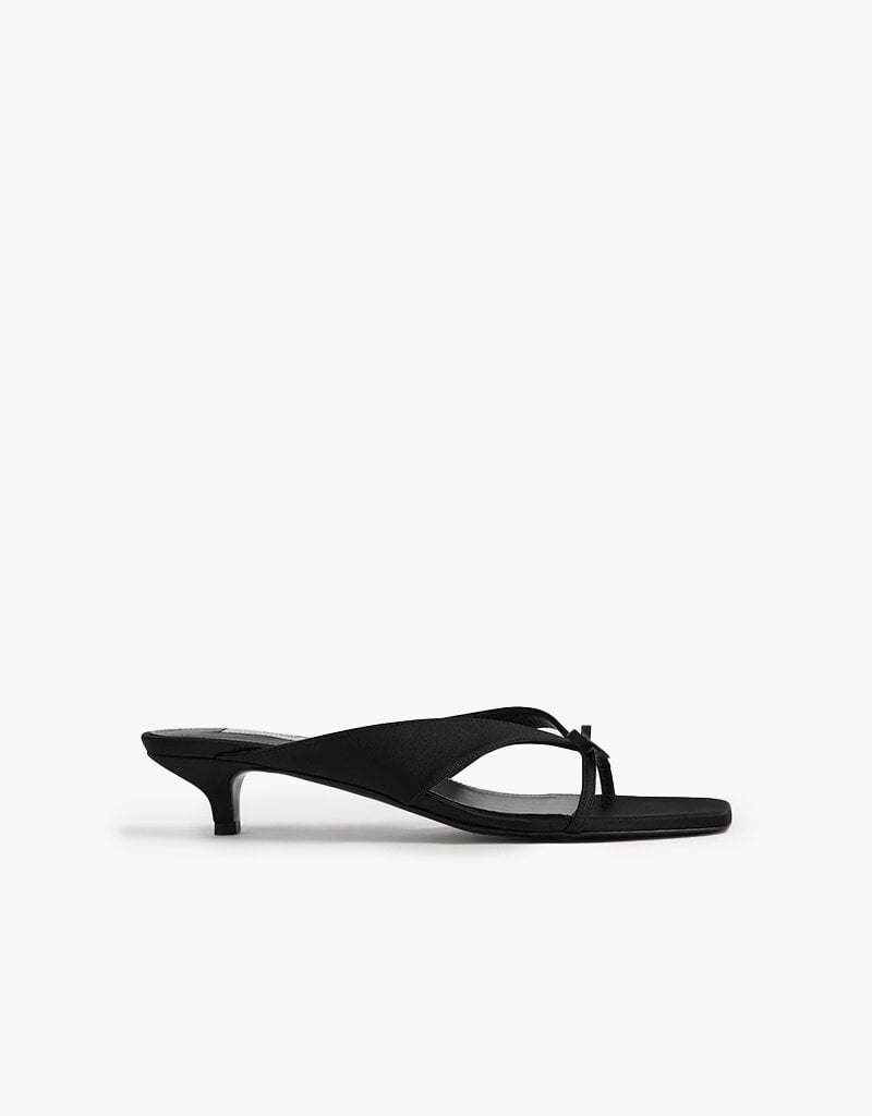 Toteme Bow satin sandals