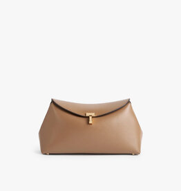 Toteme T-Lock leather clutch