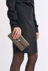 Toteme T-Lock grained-leather wallet