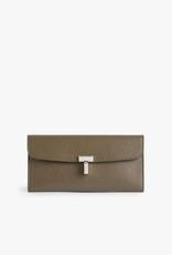 Toteme T-Lock grained-leather wallet