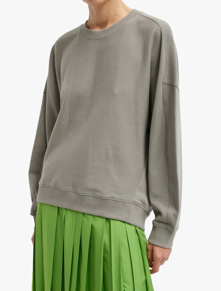 Tibi Lightweight Sweatshirting Crewneck Sweatshirt