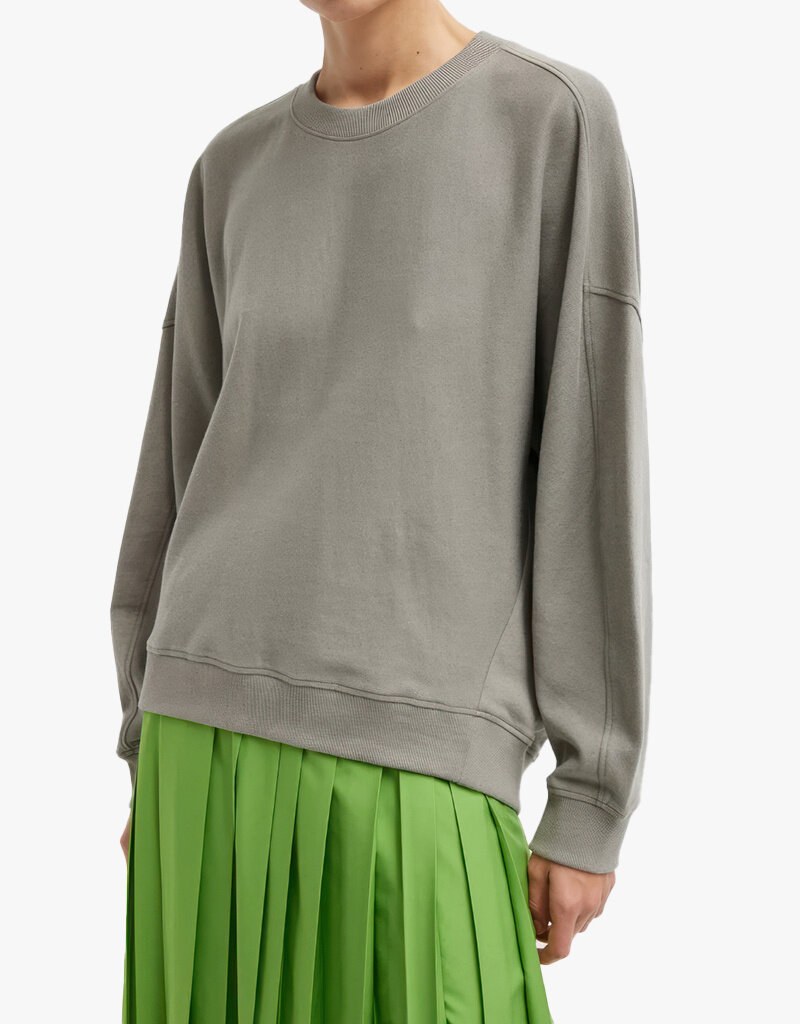 Tibi Lightweight Sweatshirting Crewneck Sweatshirt