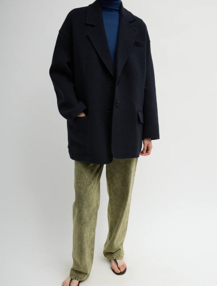 Tibi Luxe Dbl Faced Wool Angora Liam Blazer