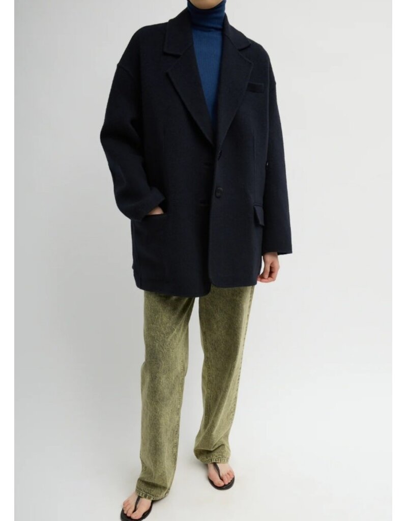 Tibi Luxe Dbl Faced Wool Angora Liam Blazer