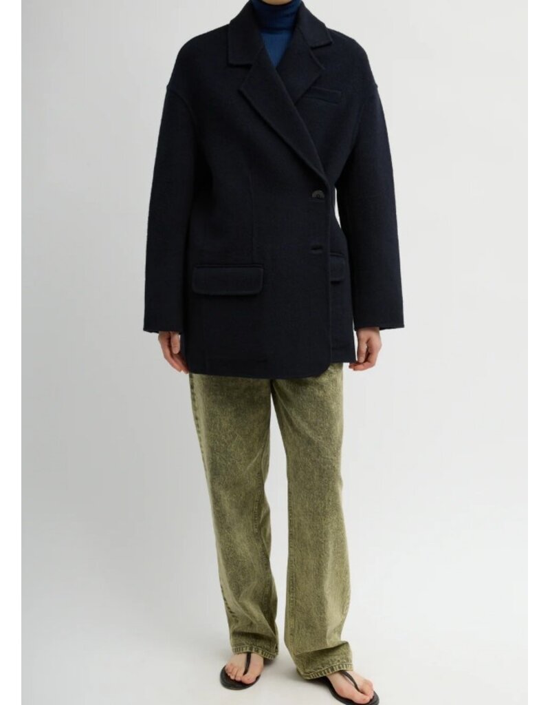 Tibi Luxe Dbl Faced Wool Angora Liam Blazer