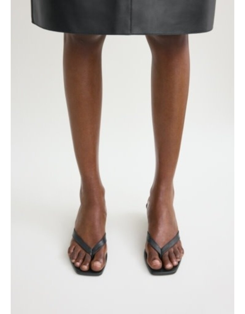 Toteme Leather Heeled Flip Flops