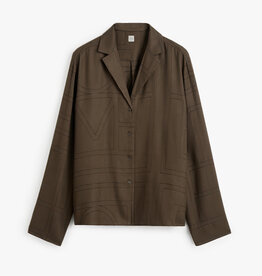 Toteme Monogram flannel pj top