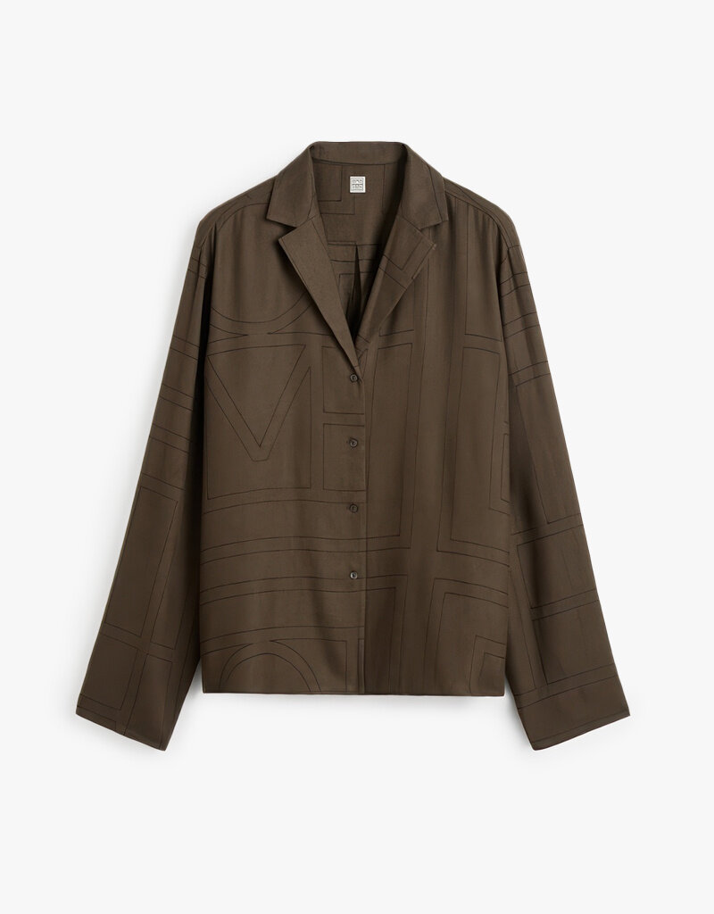 Toteme Monogram flannel pj top