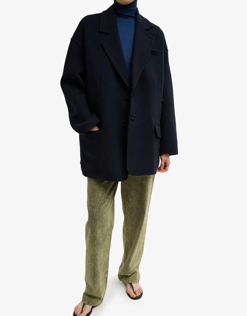 Tibi Luxe Dbl Faced Wool Angora Liam Blazer