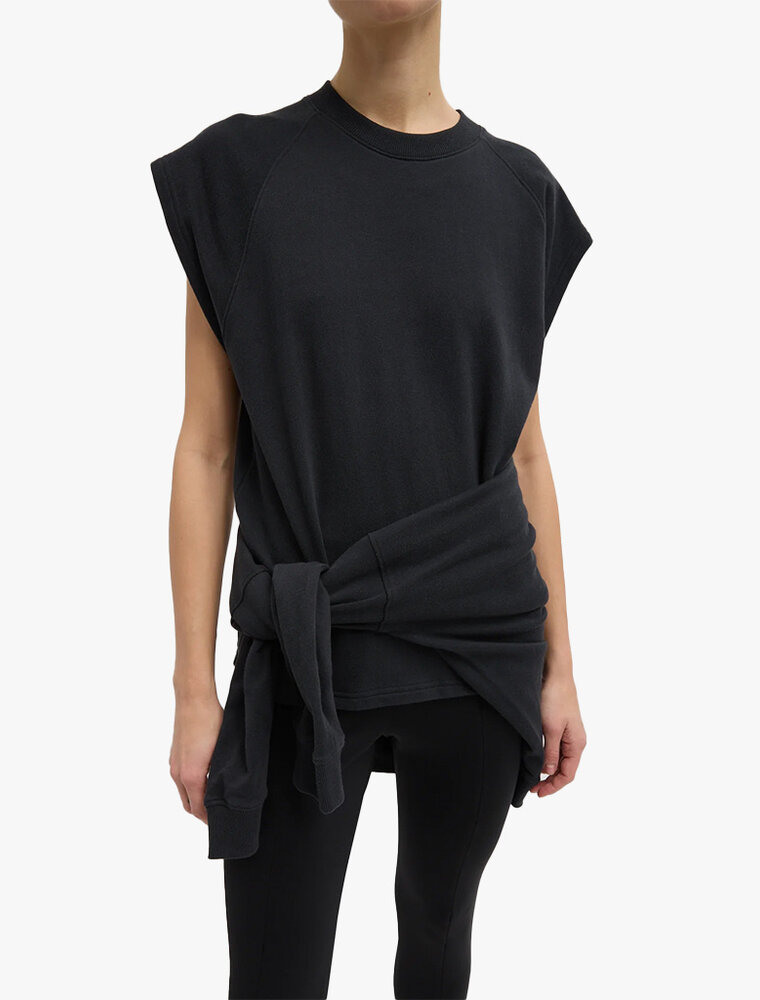Tibi Light Weight Sweatshirting Sleeveless Easy Top