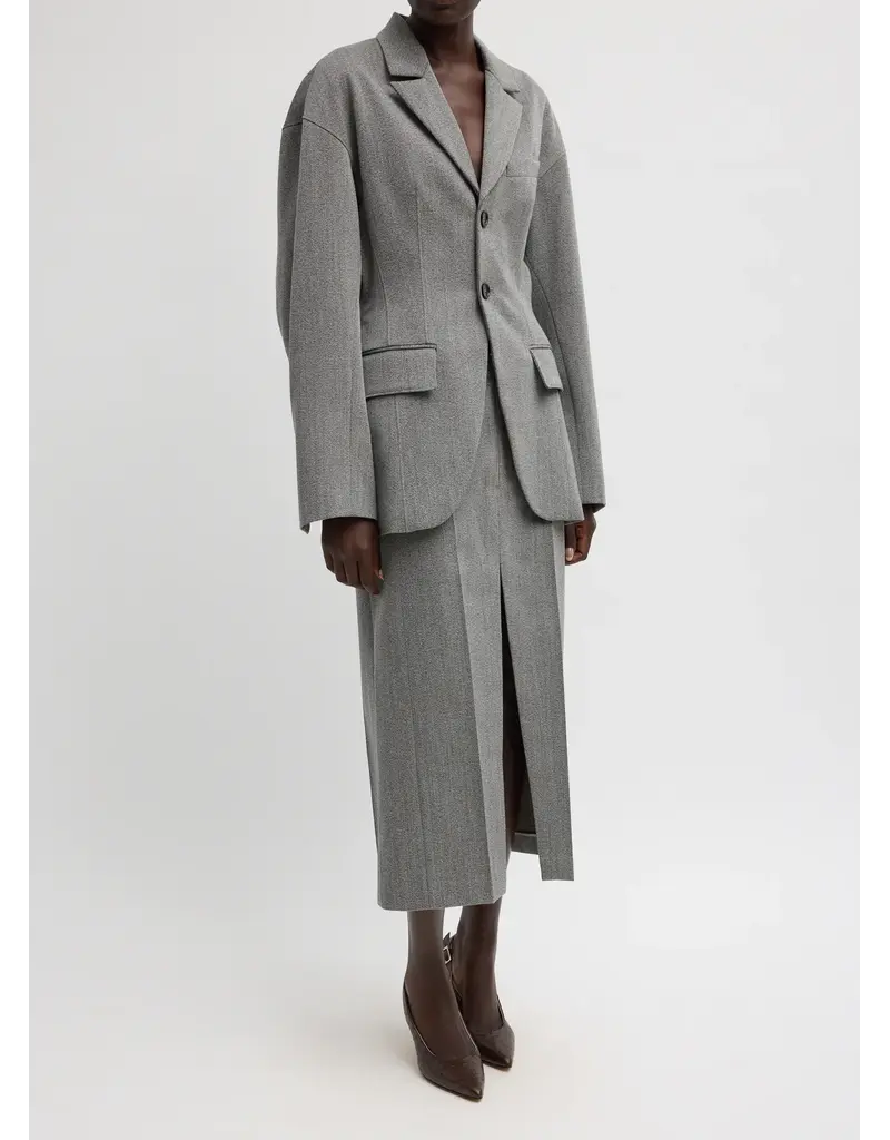 Tibi Structured Wool Sculpted Blazer