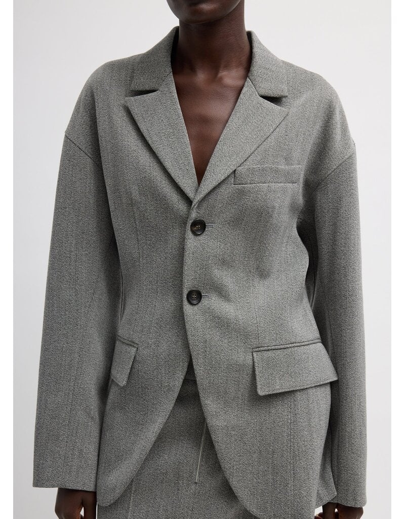 Tibi Structured Wool Sculpted Blazer