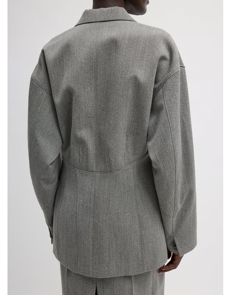 Tibi Structured Wool Sculpted Blazer