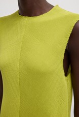 Tibi Viscose Plisse Sleeveless Bias Dress