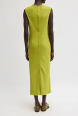 Tibi Viscose Plisse Sleeveless Bias Dress