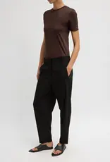 Tibi Viscose Suiting Reese Curved Ankle Pant