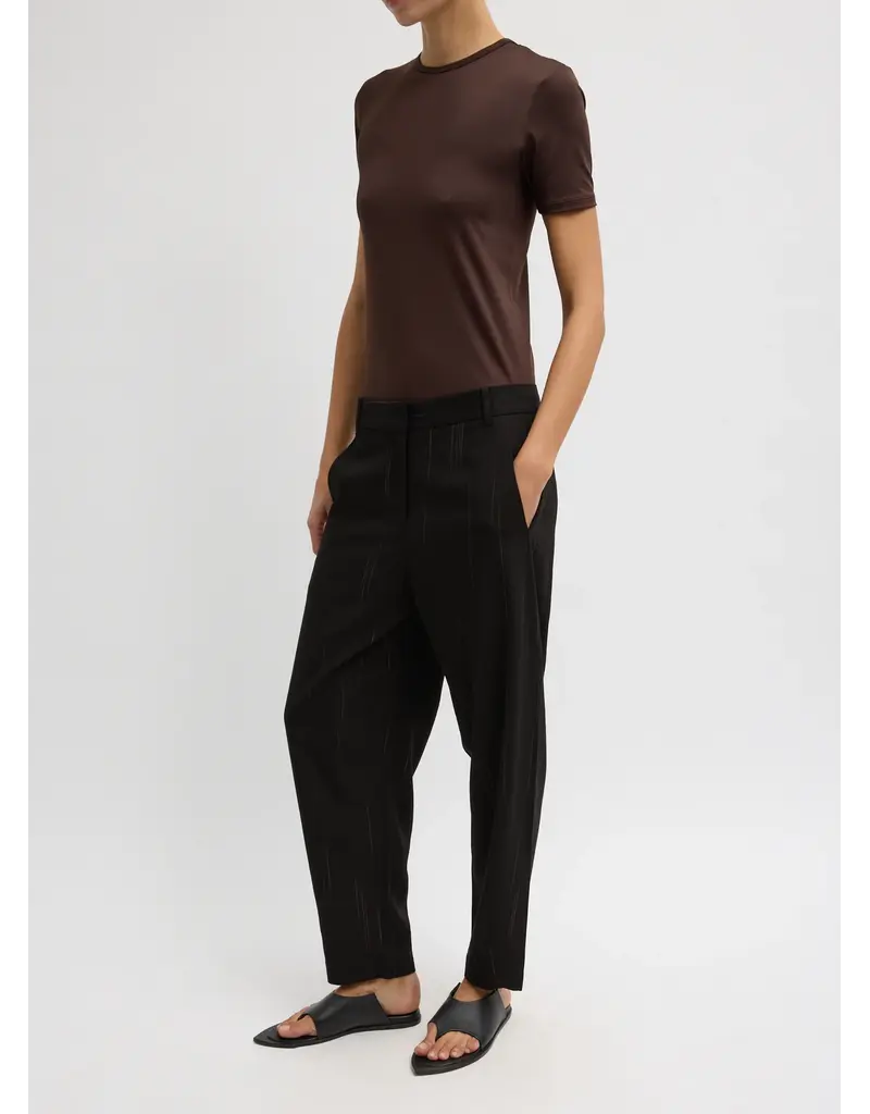 Tibi Viscose Suiting Reese Curved Ankle Pant