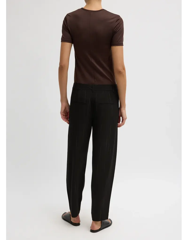 Tibi Viscose Suiting Reese Curved Ankle Pant