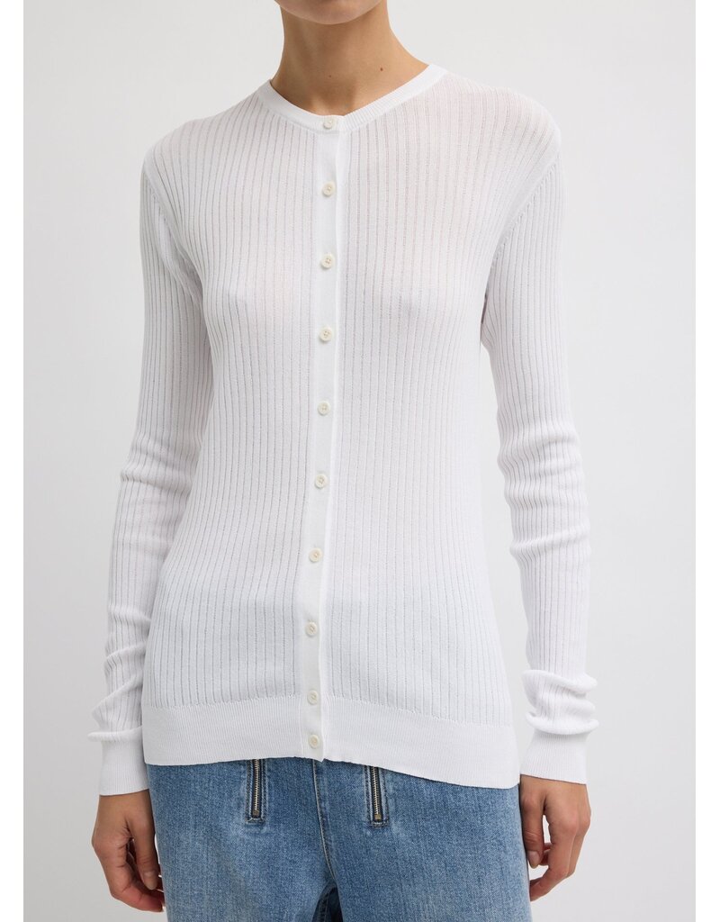 Tibi Ribbed Sweater Slim Cardigan