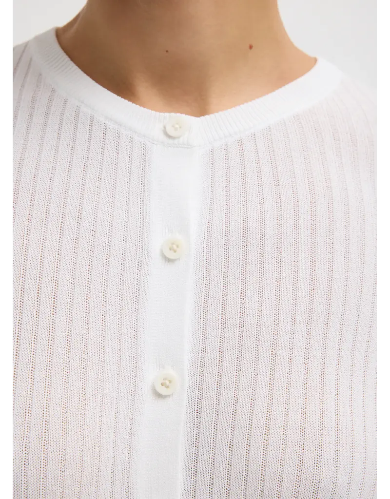 Tibi Ribbed Sweater Slim Cardigan