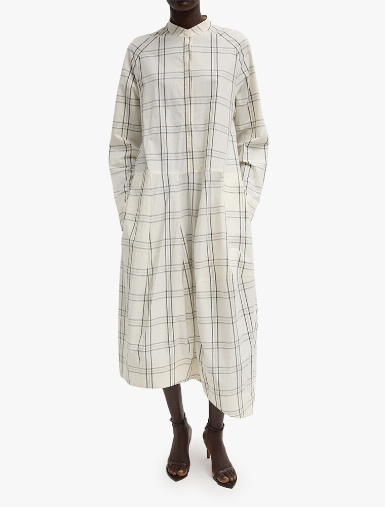 Tibi Russel Plaid Balloon Dress