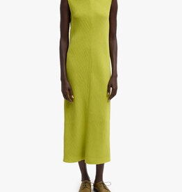 Tibi Viscose Plisse Sleeveless Bias Dress