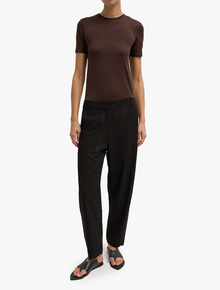 Tibi Viscose Suiting Reese Curved Ankle Pant