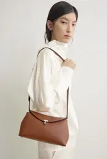 Toteme T-lock Grained-Leather Clutch