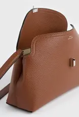 Toteme T-lock Grained-Leather Clutch