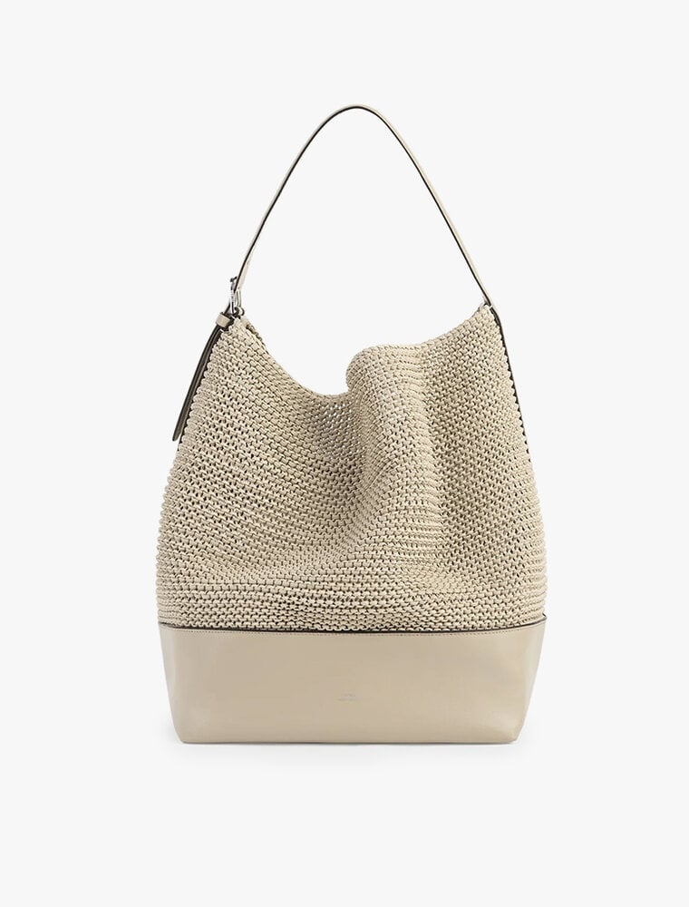 Toteme Belted Woven Leather Tote