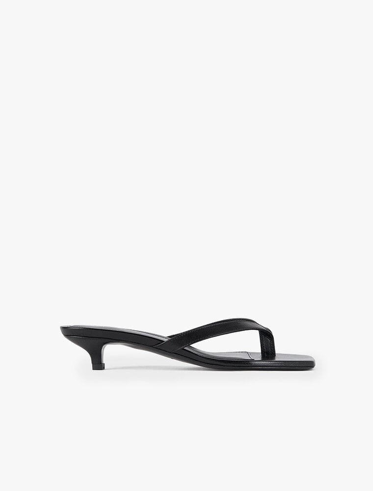 Toteme Leather Heeled Flip Flops