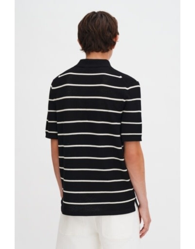 Filippa K Striped Mesh Polo