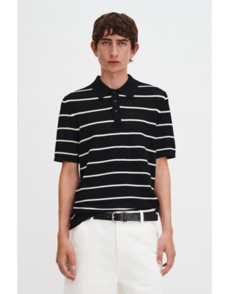 Filippa K Striped Mesh Polo