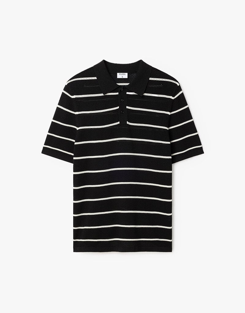 Filippa K Striped Mesh Polo